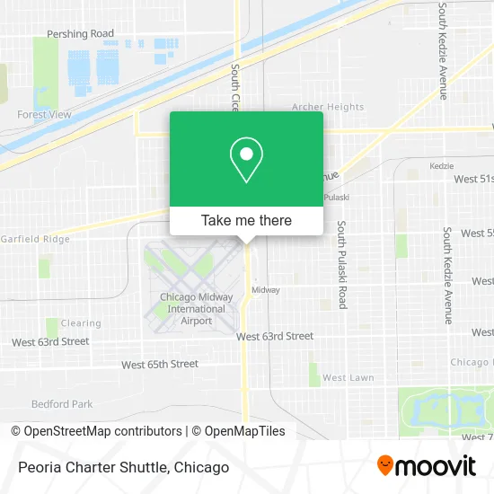 Peoria Charter Shuttle map