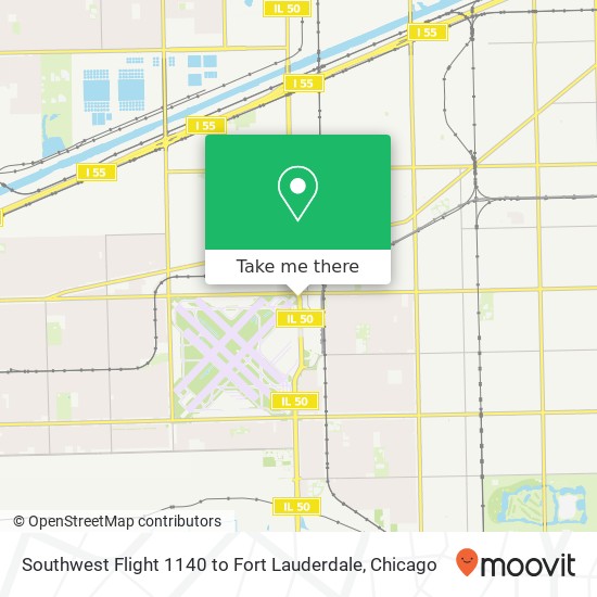 Mapa de Southwest Flight 1140 to Fort Lauderdale