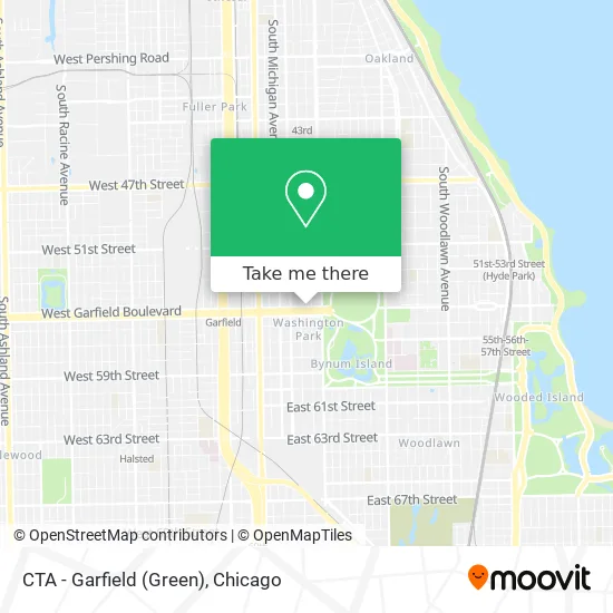 CTA - Garfield (Green) map