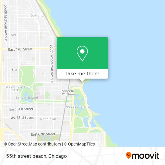 55th street beach map