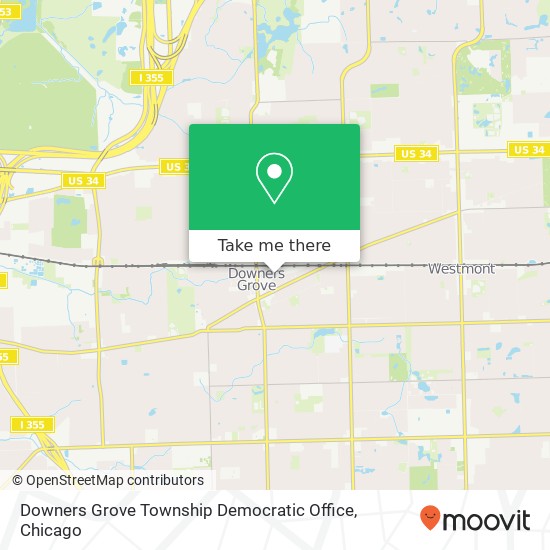 Downers Grove Township Democratic Office map