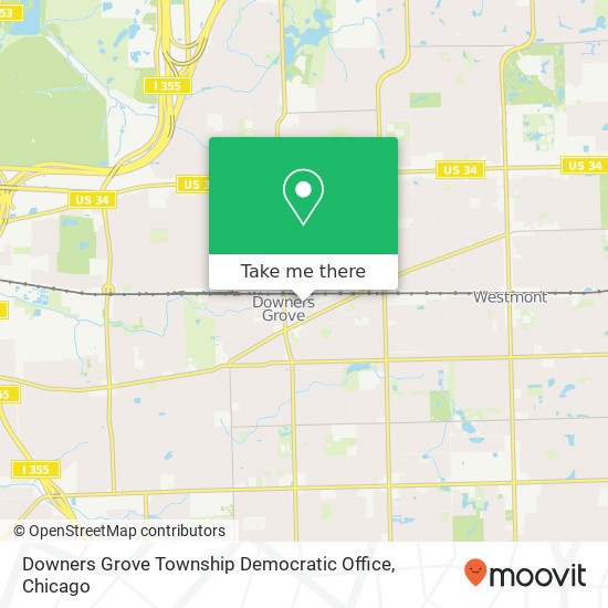 Mapa de Downers Grove Township Democratic Office