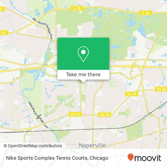 Nike Sports Complex Tennis Courts map