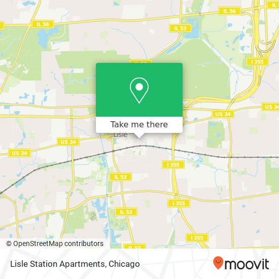 Lisle Station Apartments map