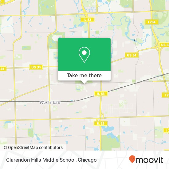 Mapa de Clarendon Hills Middle School