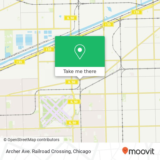 Archer Ave. Railroad Crossing map