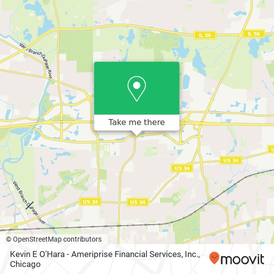 Mapa de Kevin E O'Hara - Ameriprise Financial Services, Inc.