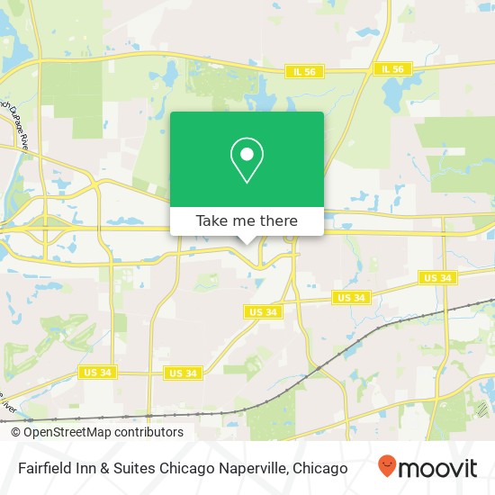 Mapa de Fairfield Inn & Suites Chicago Naperville