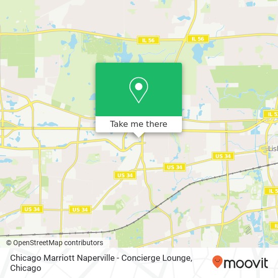 Mapa de Chicago Marriott Naperville - Concierge Lounge