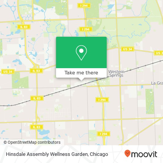 Hinsdale Assembly Wellness Garden map