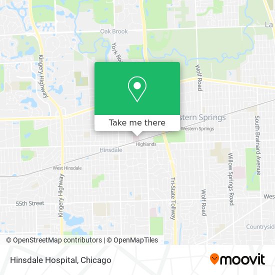 Hinsdale Hospital map