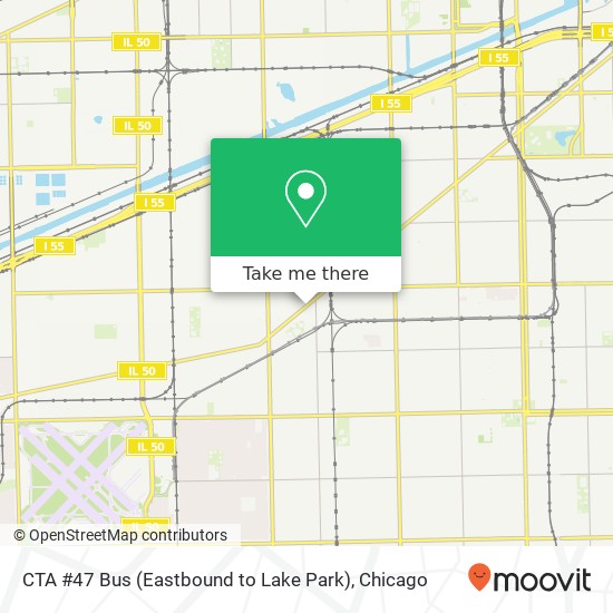 Mapa de CTA #47 Bus (Eastbound to Lake Park)