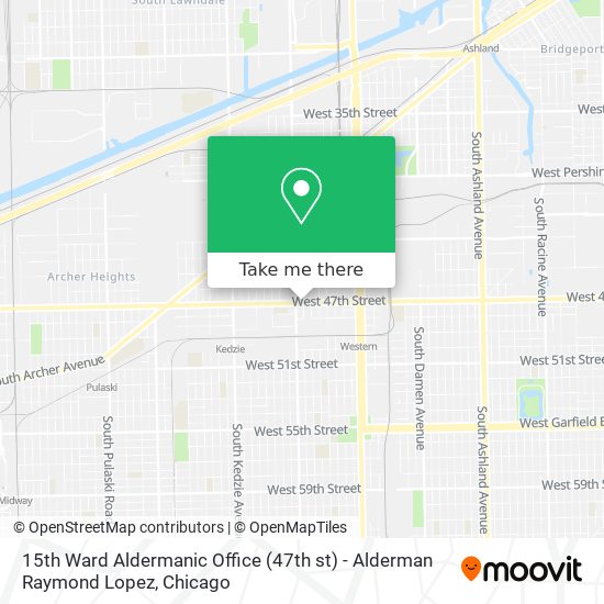 Mapa de 15th Ward Aldermanic Office (47th st) - Alderman Raymond Lopez