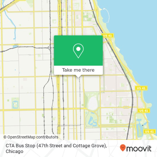 Mapa de CTA Bus Stop (47th Street and Cottage Grove)