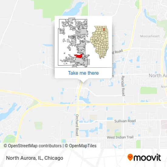 North Aurora, IL map