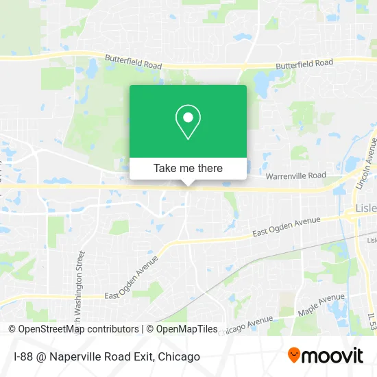 I-88 @ Naperville Road Exit map