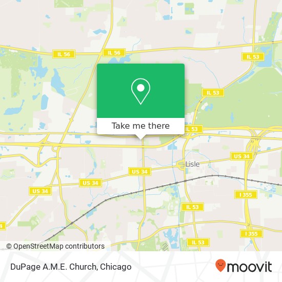 DuPage A.M.E. Church map