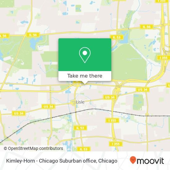 Mapa de Kimley-Horn - Chicago Suburban office