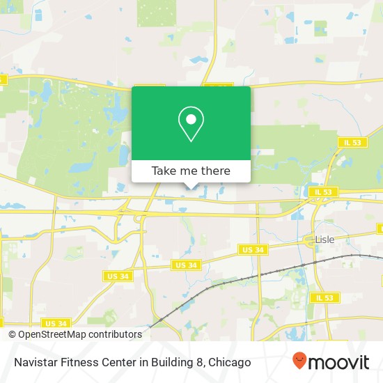 Mapa de Navistar Fitness Center in Building 8