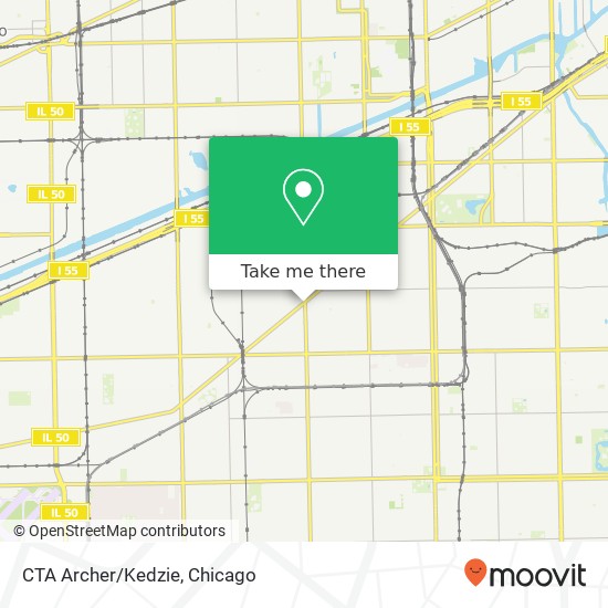 Mapa de CTA Archer/Kedzie