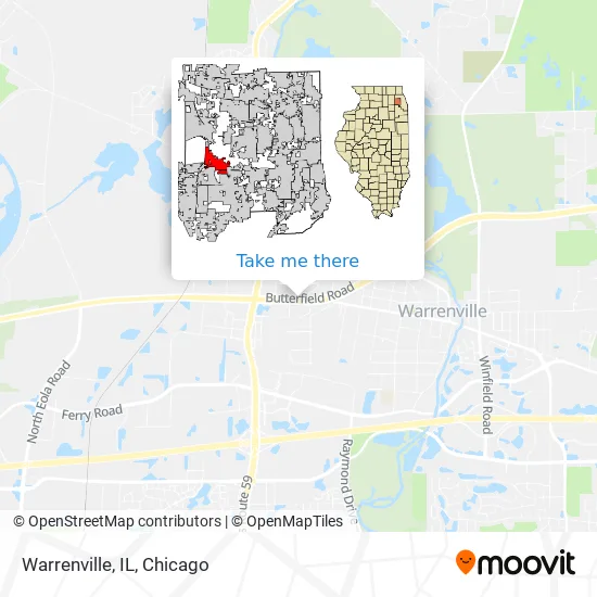 Warrenville, IL map