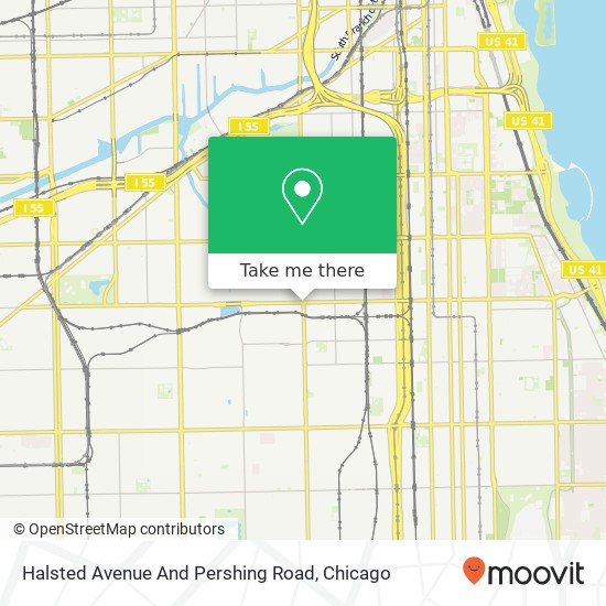 Halsted Avenue And Pershing Road map