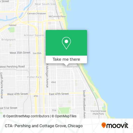 CTA- Pershing and Cottage Grove map