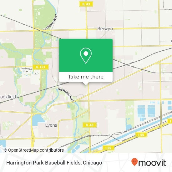 Harrington Park Baseball Fields map