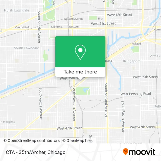 CTA - 35th/Archer map