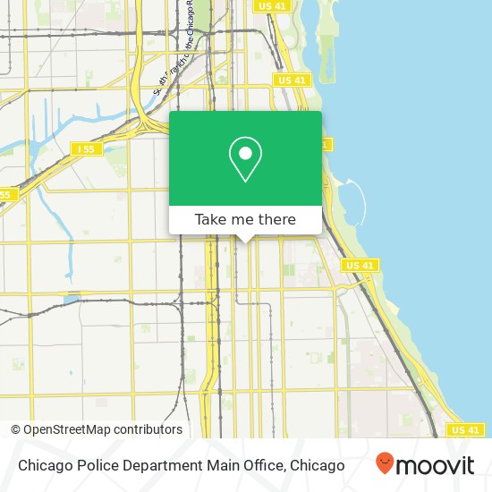 Mapa de Chicago Police Department Main Office