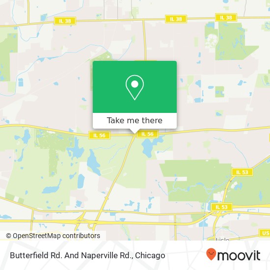 Butterfield Rd. And Naperville Rd. map