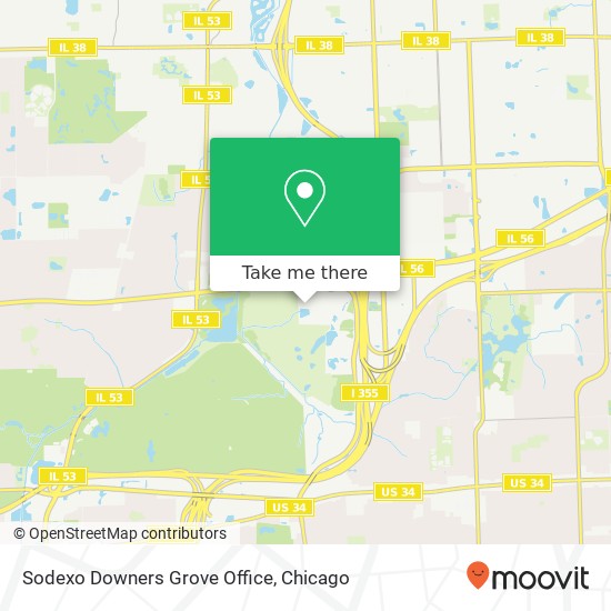 Sodexo Downers Grove Office map