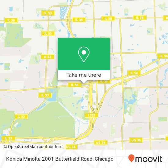 Mapa de Konica Minolta 2001 Butterfield Road