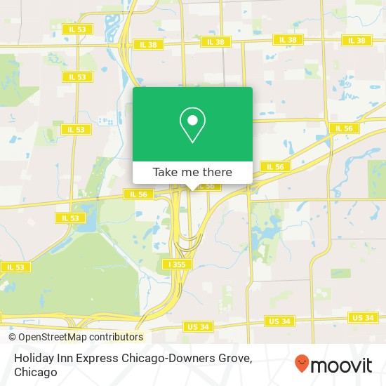 Holiday Inn Express Chicago-Downers Grove map