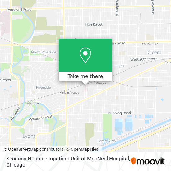 Mapa de Seasons Hospice Inpatient Unit at MacNeal Hospital
