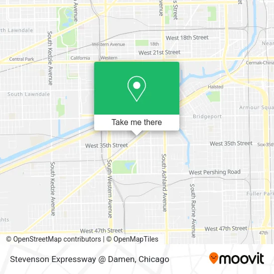 Stevenson Expressway @ Damen map