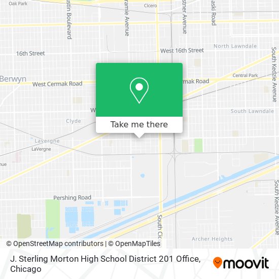 J. Sterling Morton High School District 201 Office map