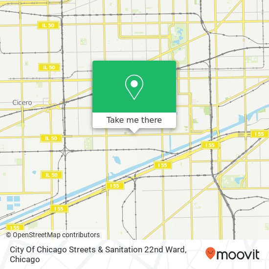 City Of Chicago Streets & Sanitation 22nd Ward map
