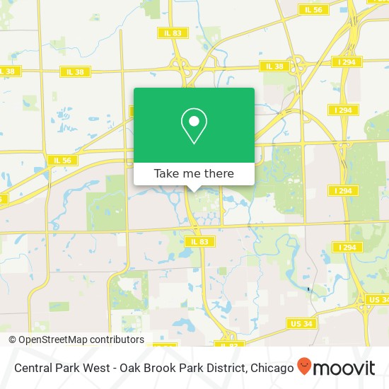 Central Park West - Oak Brook Park District map