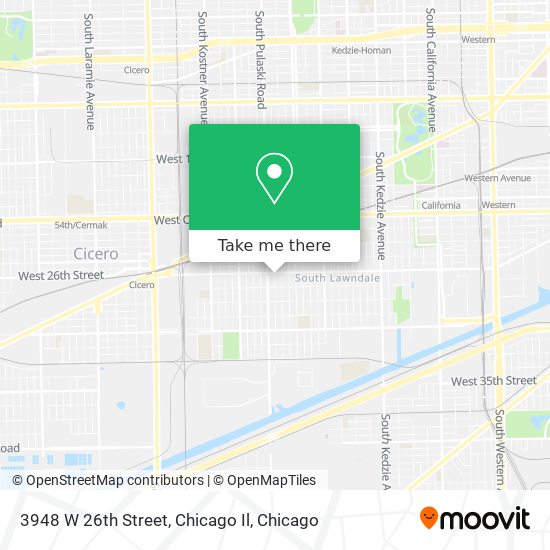 3948 W 26th Street, Chicago Il map