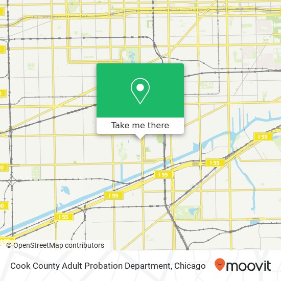 Cook County Adult Probation Department map