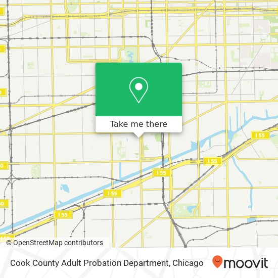 Mapa de Cook County Adult Probation Department