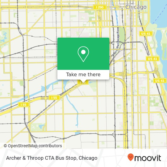 Archer & Throop CTA Bus Stop map