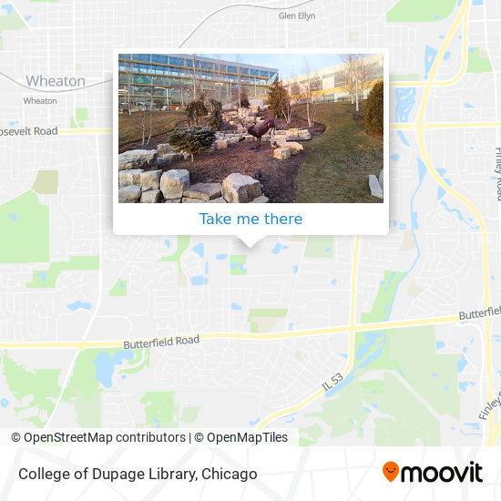Mapa de College of Dupage Library