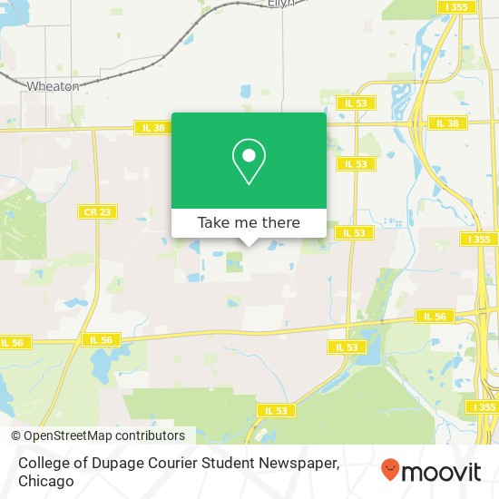 Mapa de College of Dupage Courier Student Newspaper