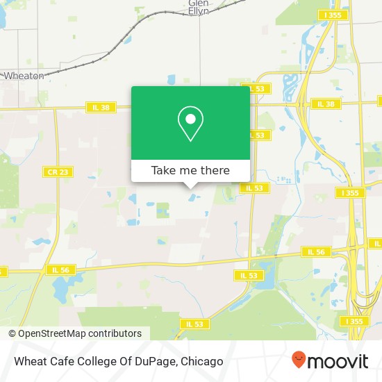 Wheat Cafe College Of DuPage map