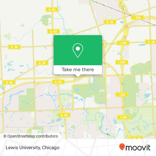 Lewis University map
