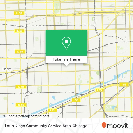 Latin Kings Community Service Area map