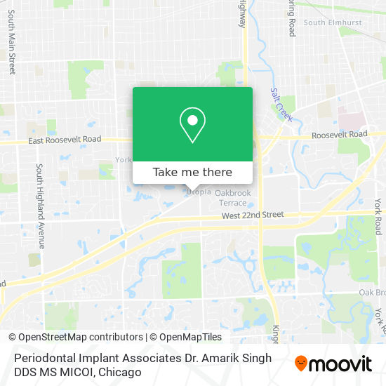 Mapa de Periodontal Implant Associates Dr. Amarik Singh DDS MS MICOI