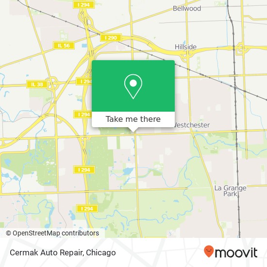 Mapa de Cermak Auto Repair